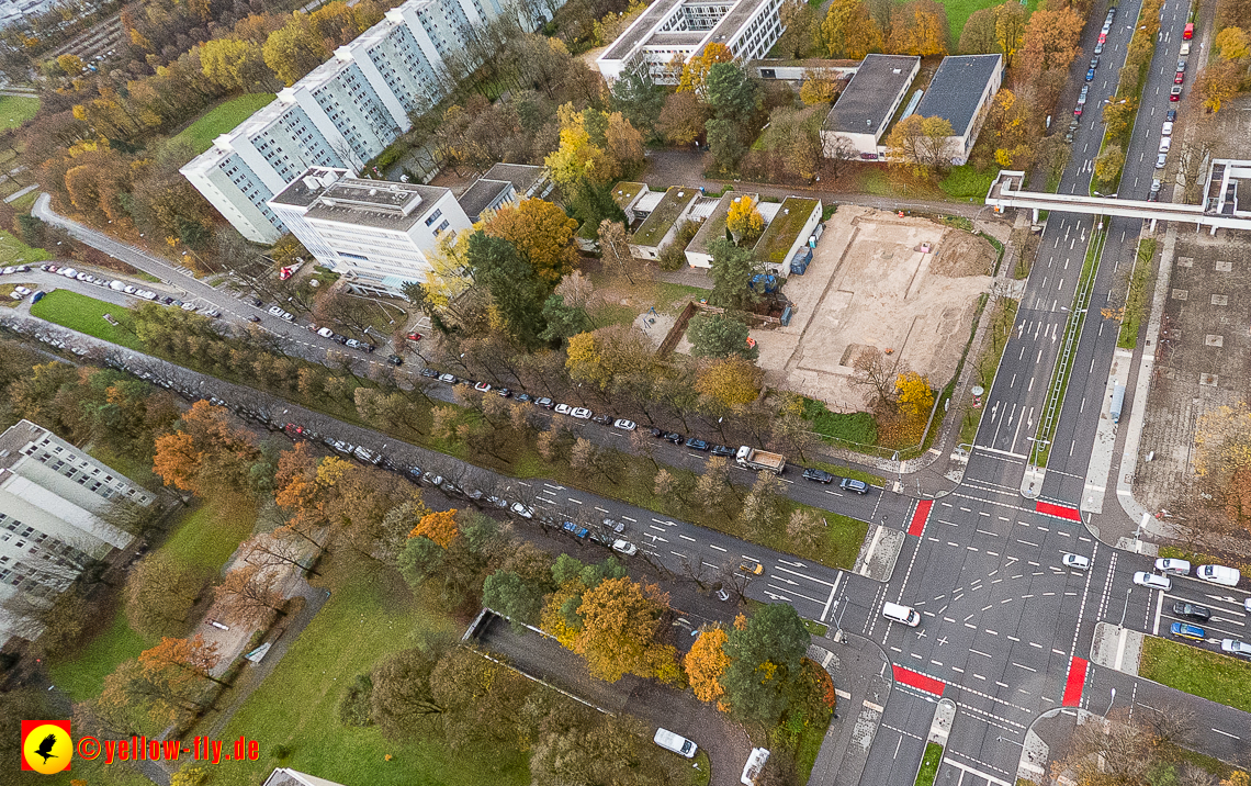 19.11.2022 - Luftbilder von der Baustelle an der Quiddestraße 'Haus für Kinder' in Neuperlach